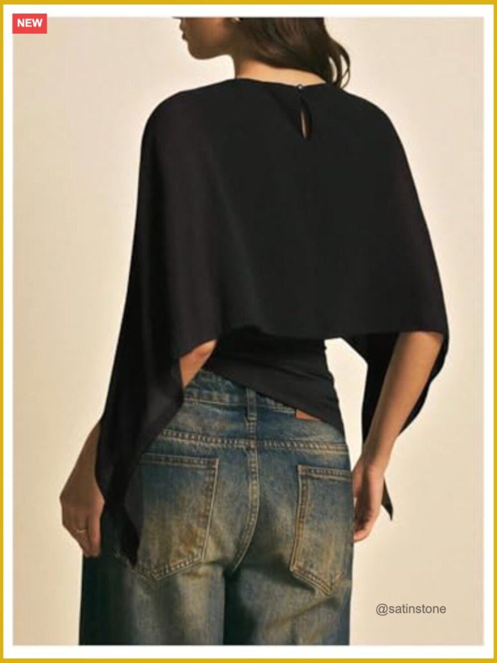 Asymmetrical Crop Top Chiffon Mesh Sheer Blouse - Picture 3 of 5